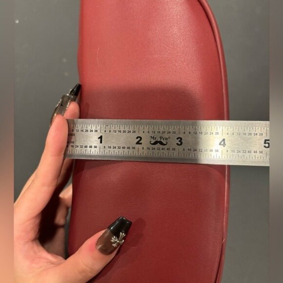 Vintage Red Maxx New York Soft Leather‎ Organizer Zip Top Bag Purse NWT - Picture 9 of 10